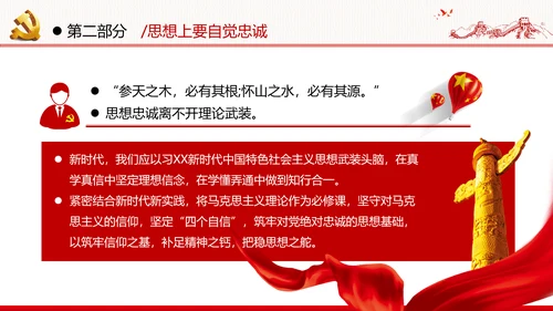 坚定理想信念忠诚履行职责党政党建支部团委学习忠诚党课