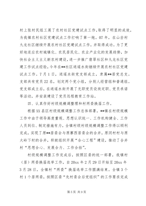 乡镇组织工作总结及工作谋划.docx