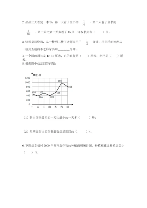 六年级上册数学期末测试卷及参考答案（满分必刷）.docx