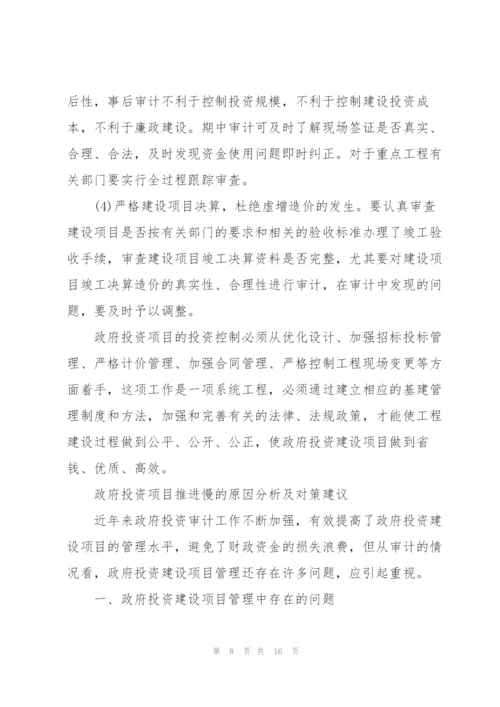 政府投资项目推进慢的原因分析及对策建议.docx