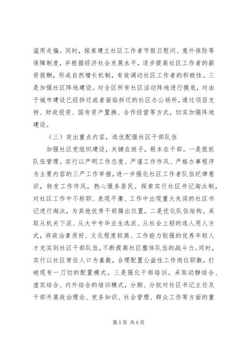 社区党组织建设情况调研报告.docx