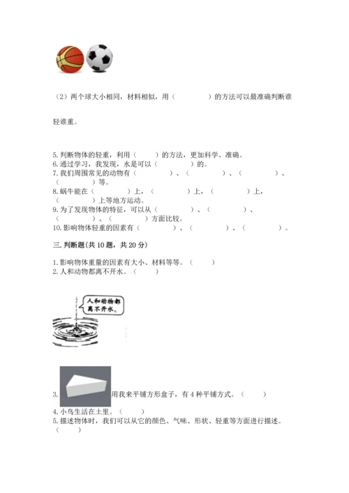教科版一年级下册科学期末测试卷有精品答案.docx