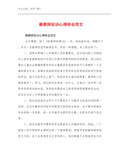 新教师实训心得体会范文优选例文19篇.docx