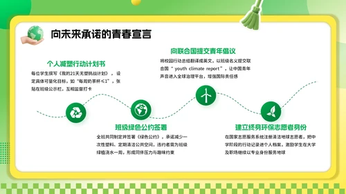 绿色3D风环保主题世界清理地球日PPT