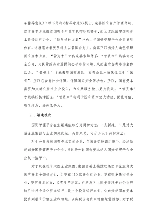 国资投资运营公司运营模式专项研究报告.docx