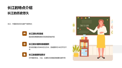 河流地理教学报告PPT模板