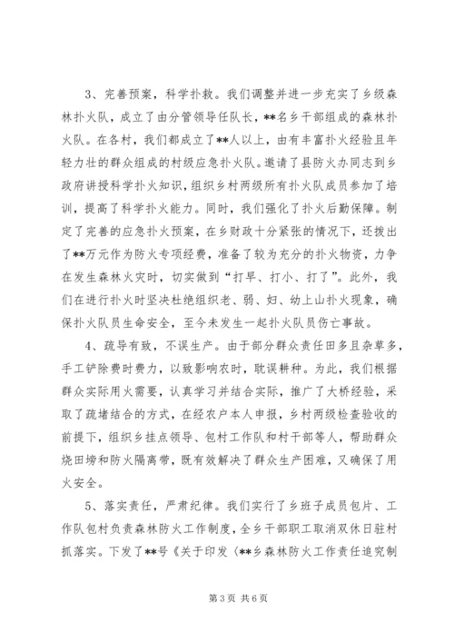 乡镇森林防火工作情况汇报_1.docx