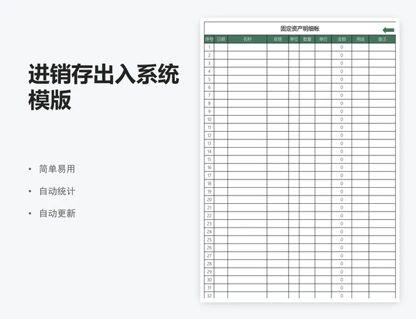 进销存出入系统模版