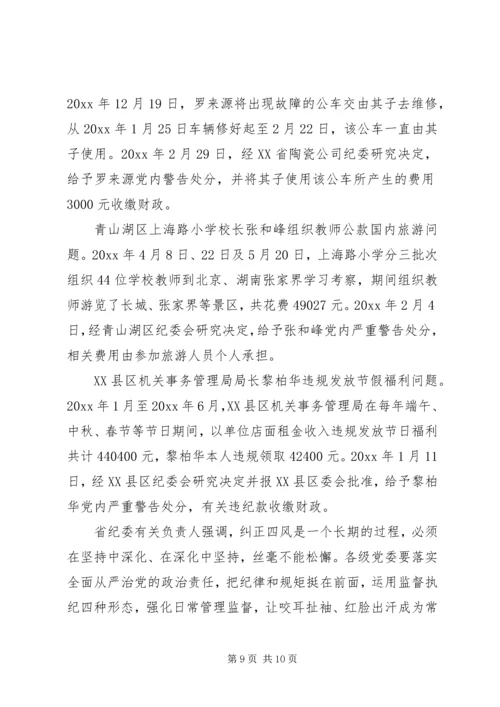 反对四风专题调研报告.docx