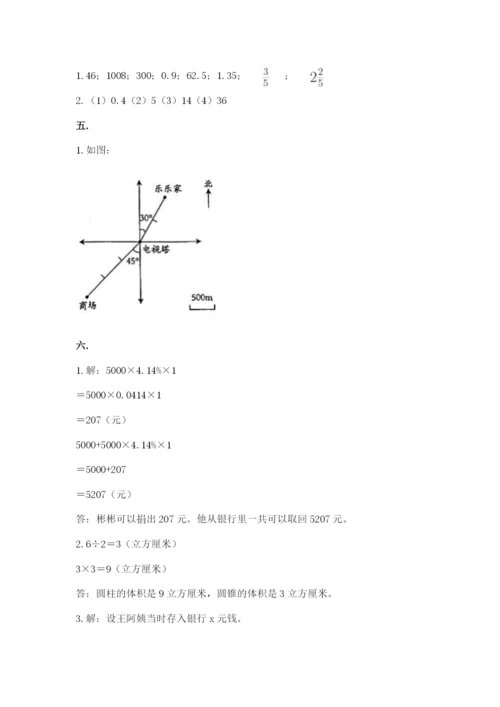 六年级毕业班数学期末考试试卷（夺分金卷）.docx