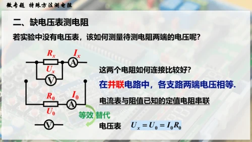 人教版 初中物理 九年级全册 第十七章 欧姆定律 微专题  特殊方法测电阻课件（27页ppt）