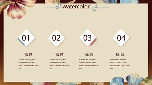 手绘水彩风纯棉家纺产品介绍动态PPT模板