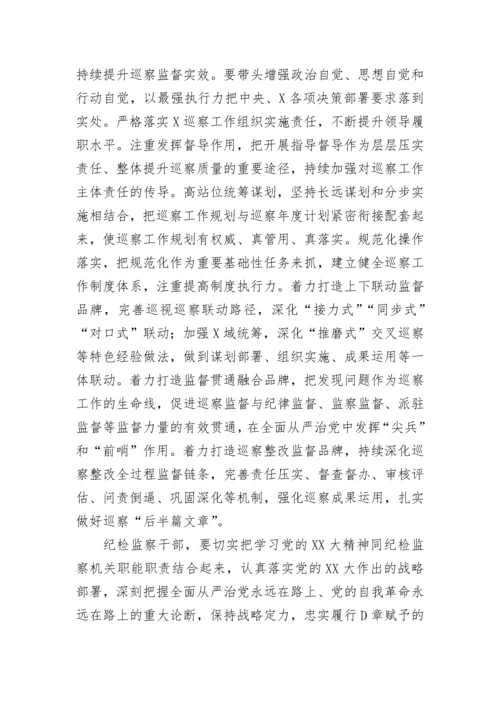 【心得体会】纪检监察干部学习党的二十大心得体会.docx