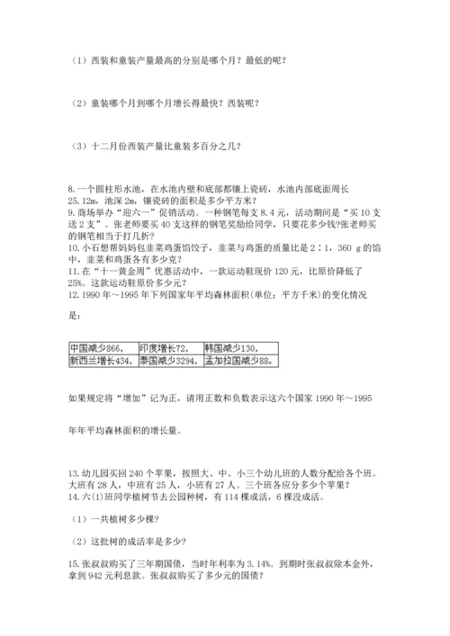 六年级小升初数学应用题50道（原创题）.docx