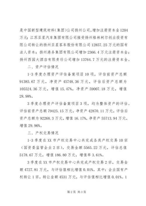 国有企业产权管理工作成绩汇报.docx