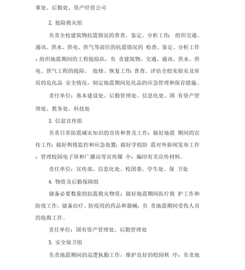 大学学院高校地震应急预案.docx