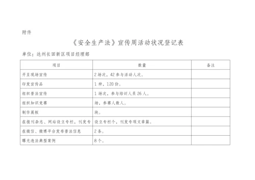 施工项目安全生产法宣传周活动总结.docx