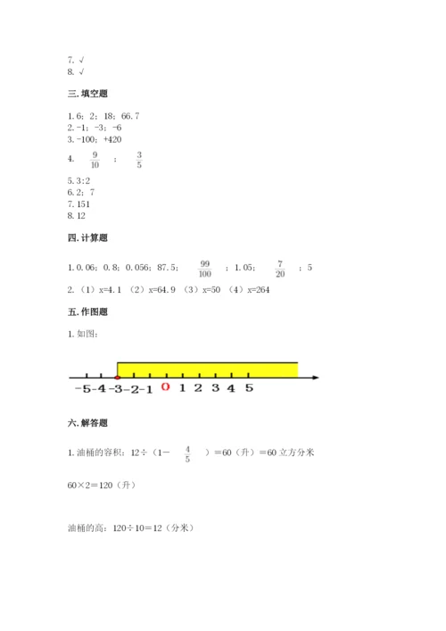 小升初数学期末测试卷带答案.docx