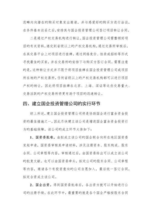 国有资产投资管理公司组建方案.docx
