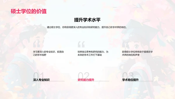 硕士学位就业导向PPT模板