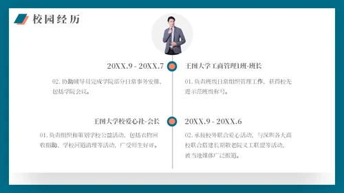 应届生求职运营岗位个人简历通用PPT模板