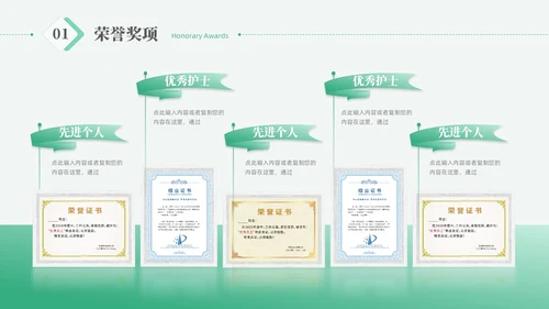 绿色微粒体风护士岗位竞聘PPT模板竞聘1