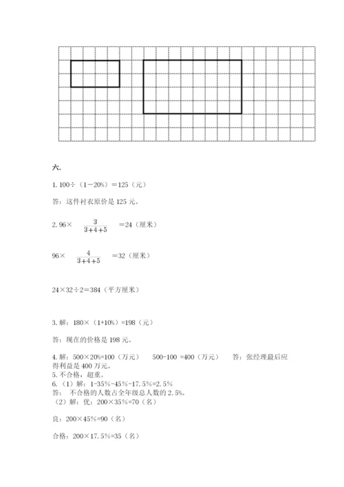 河南省平顶山市六年级下册数学期末测试卷往年题考.docx