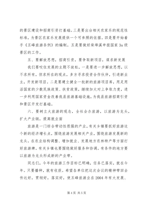 副县长在全县旅游工作会议上的讲话.docx