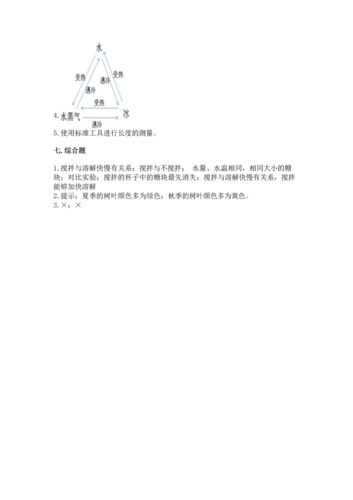 教科版科学一年级上册期末测试卷【考点梳理】.docx