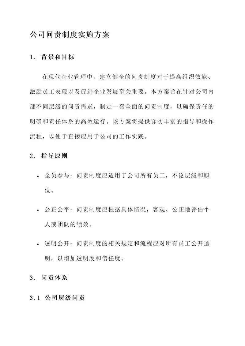 公司问责制度实袘方案