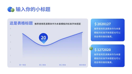 蓝色商务风个人述职通用PPT模板
