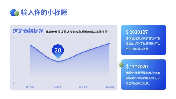 蓝色商务风个人述职通用PPT模板