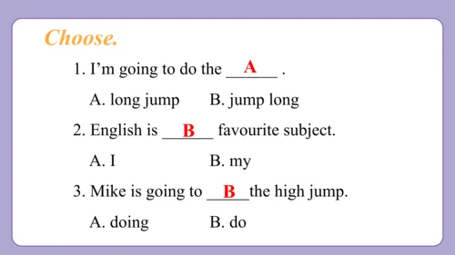 Module 9 Unit 2  I’m going to do the high jump. 课件