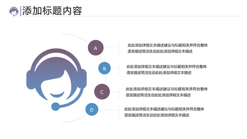 商务客服培训客服服务工作汇报PPT模板