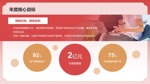 红色手绘风通用行业总结汇报PPT模板