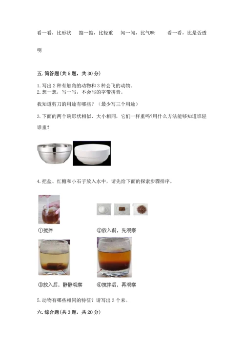 教科版一年级下册科学期末测试卷精品（网校专用）.docx
