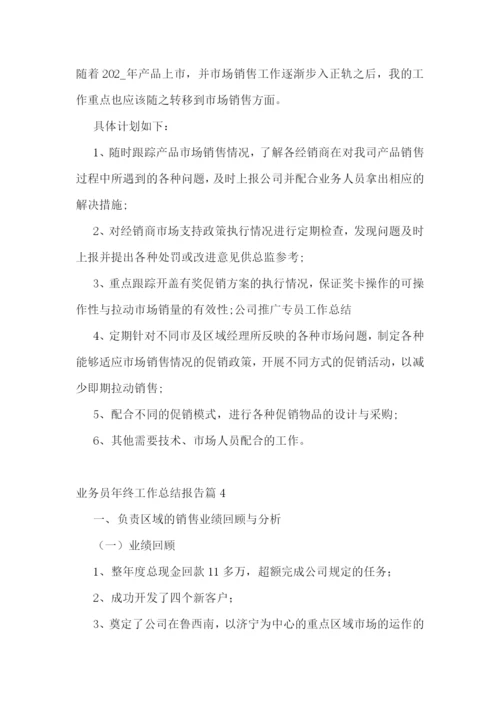 业务员年终工作总结报告10篇.docx