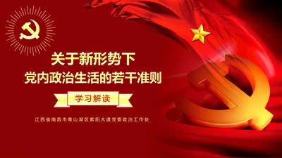 关于党内生活准则条例动态PPT
