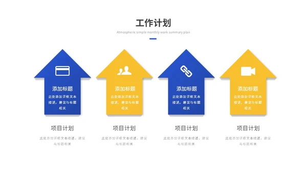 蓝色简约商务工作总结工作汇报述职报告ppt模板