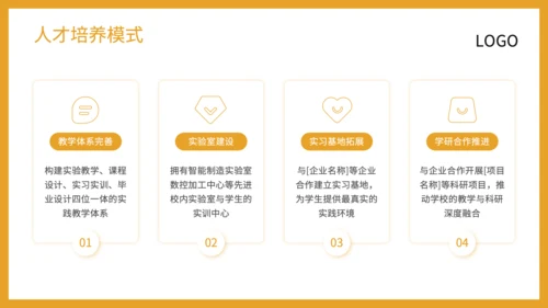 橙黄色商务风机械工程学院模式介绍PPT