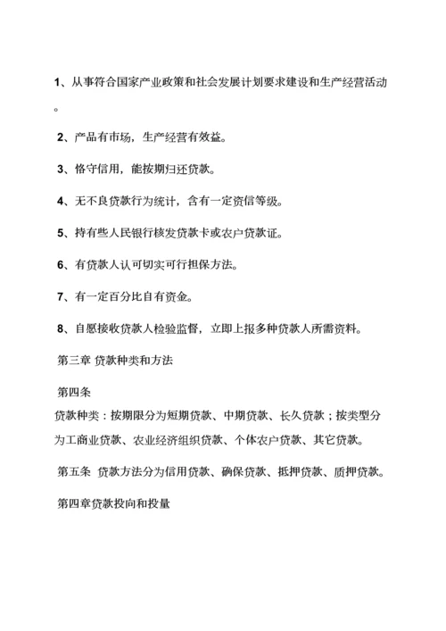 小贷公司管理专项规章新规制度.docx