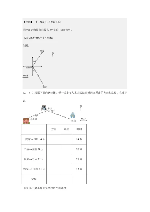第二单元《位置与方向(二)》(解答题篇三大题型)单元复习讲义(知识梳理+典例精讲+专项精练)-202