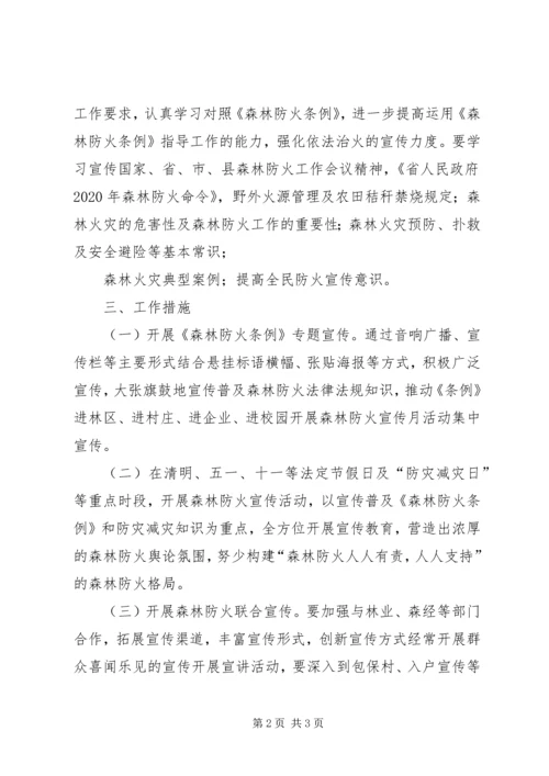 人社局森林防火宣传教育方案.docx