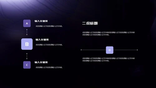 紫色微立体职场项目产品发布会PPT模板