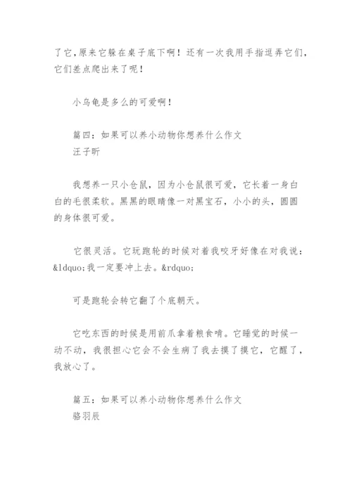 如果可以养小动物你想养什么作文(精选8篇).docx