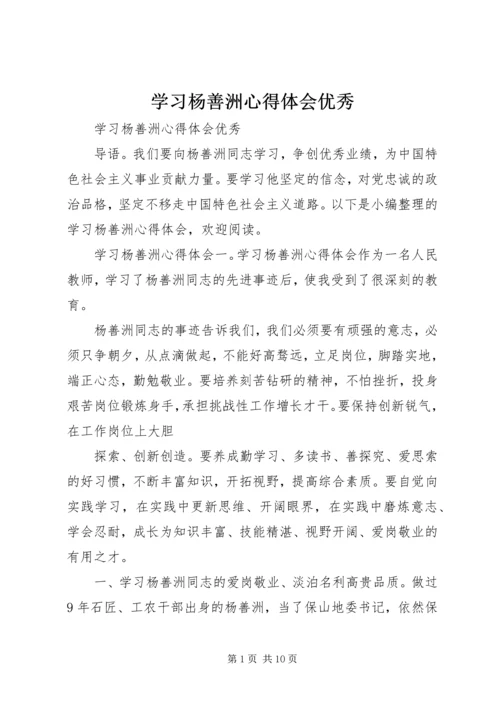 学习杨善洲心得体会优秀.docx