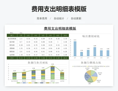 费用支出明细表模版