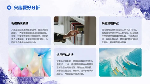 紫色简约大学生职业规划与竞争力塑造PPT模板