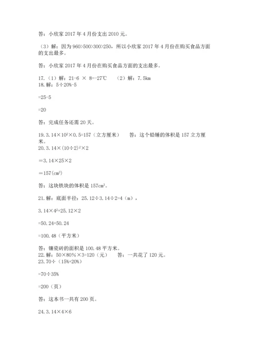 六年级小升初数学应用题50道（考点提分）.docx