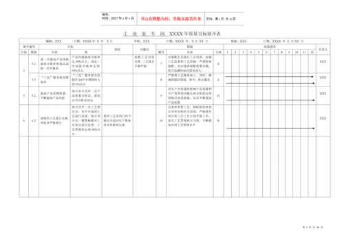 各部门质量目标展开表大全.docx